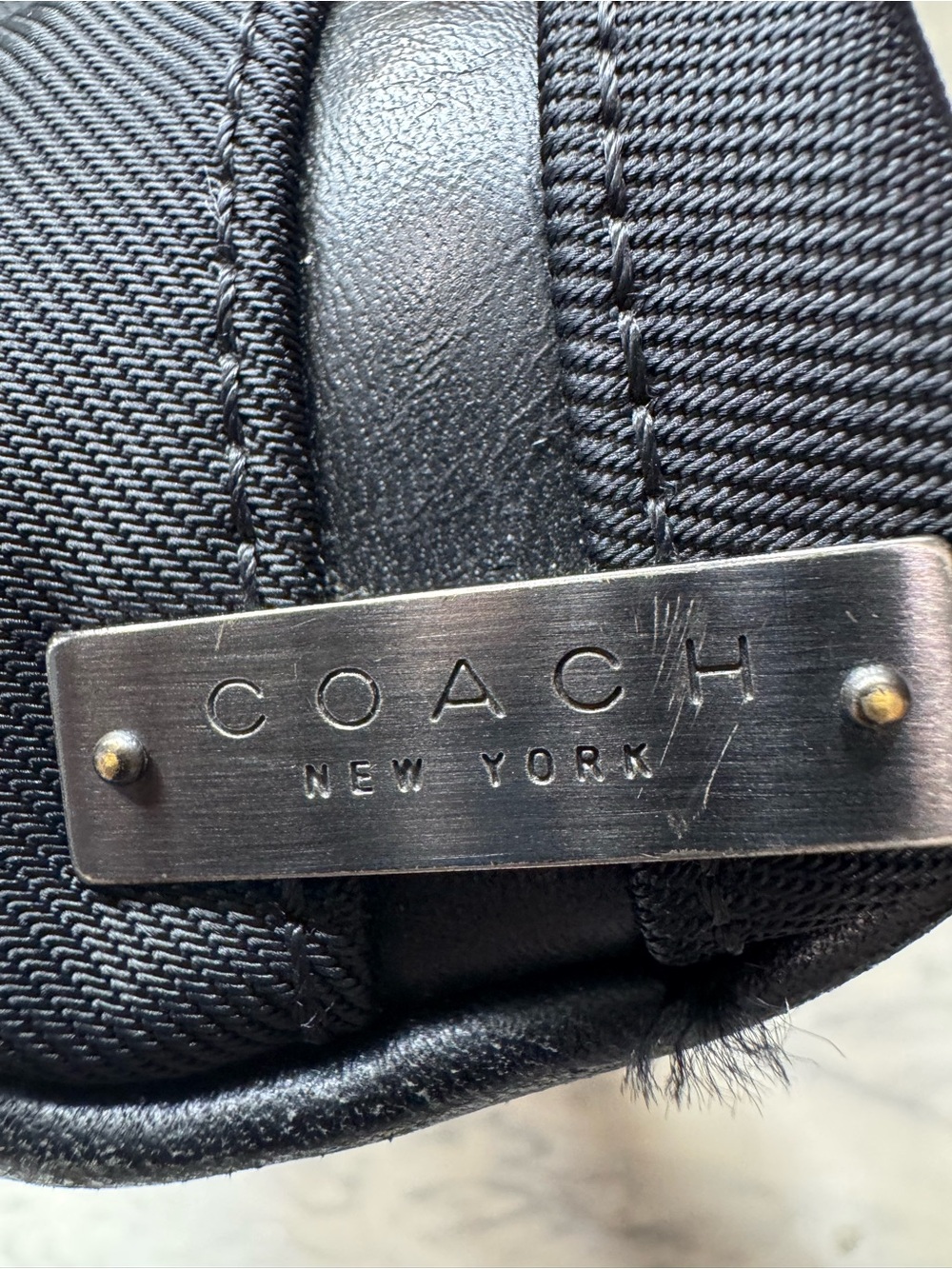 Coach Mercer 7404 Black Nylon Leather Trim Backpack Purse One Strap Missing Read - Picture 13 of 16